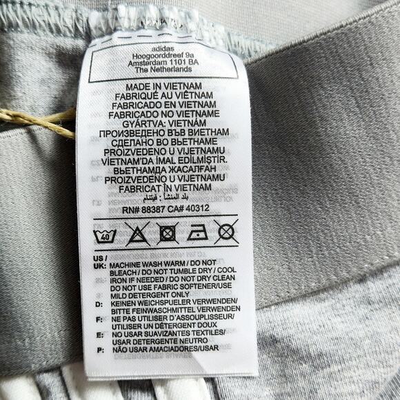 NEW Adidas Women’s Tights Heather Gray White Stripes XS Sporty Athleisure - Picture 4 of 5